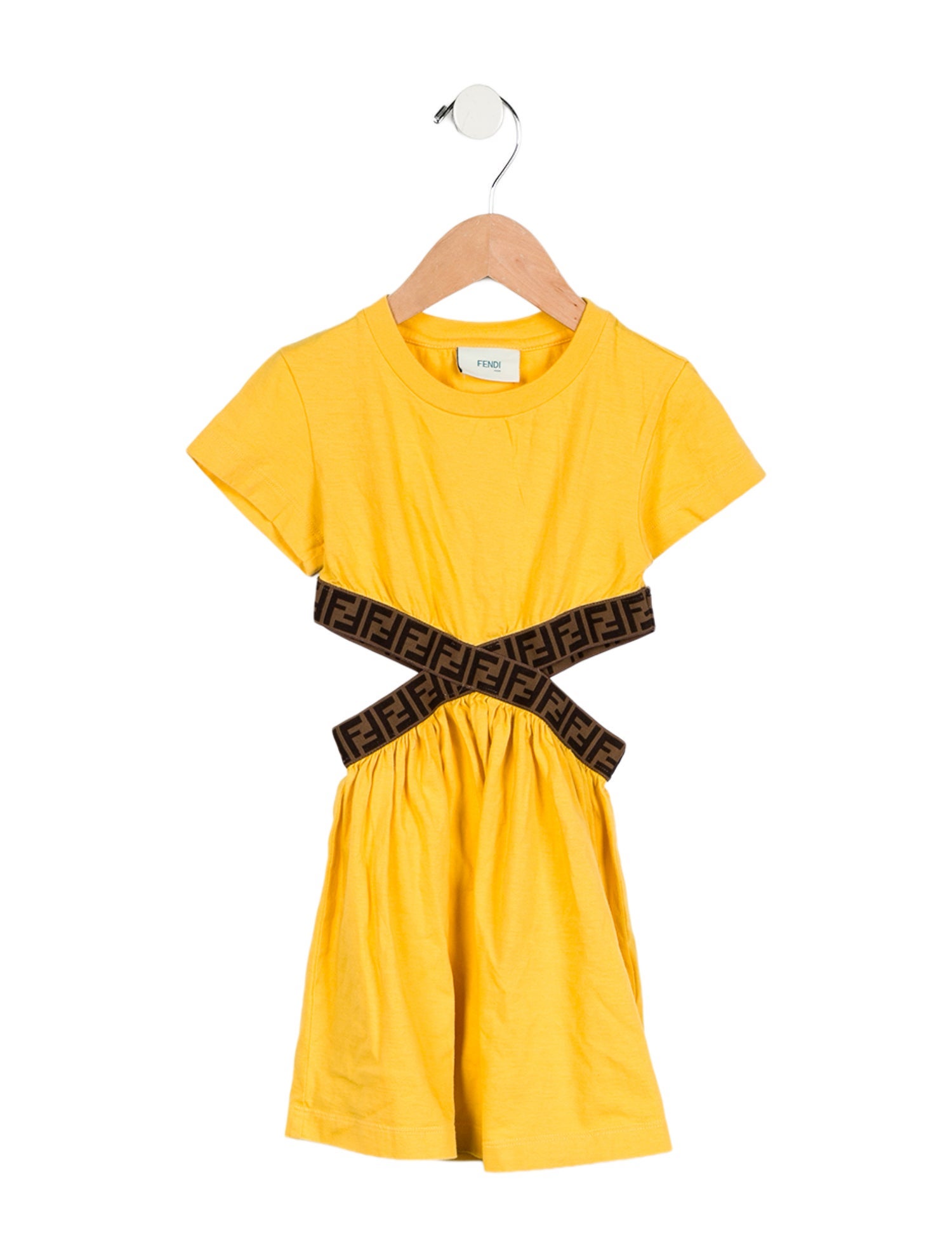 Fendi Girls' Short Sleeve Dress