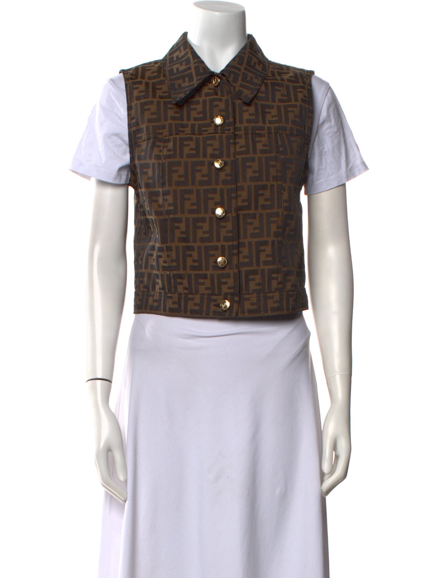 Fendi Vintage Late 1980's - Early 1990's Crop Top