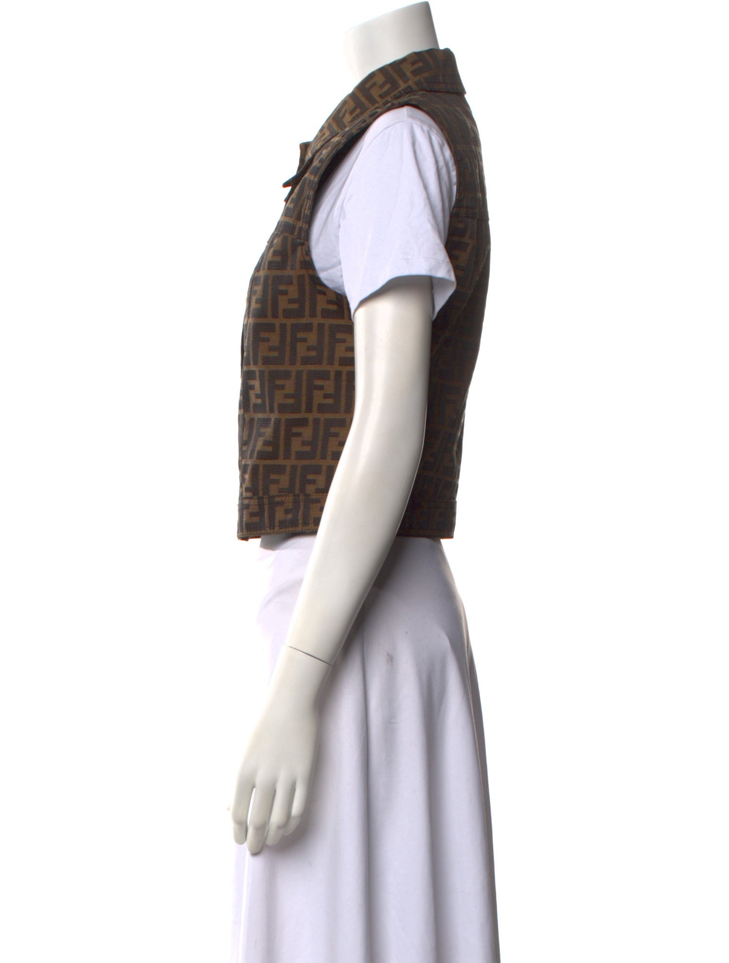 Fendi Vintage Late 1980's - Early 1990's Crop Top