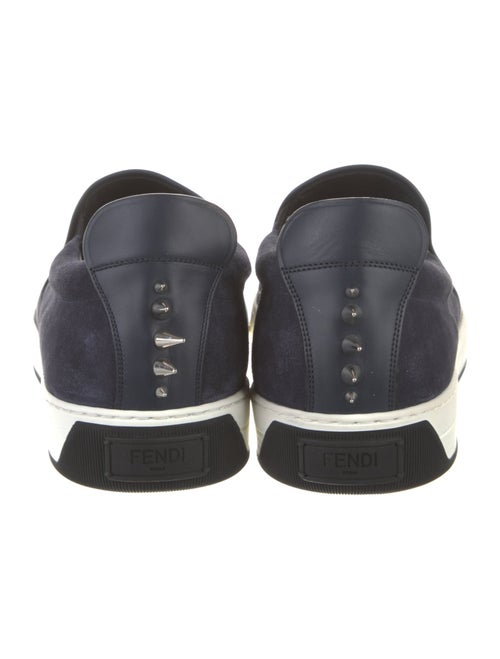 Fendi Monsters Motif Suede Sneakers