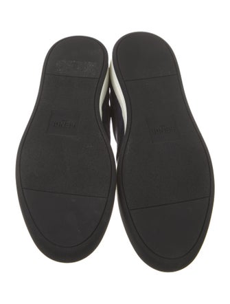 Fendi Monsters Motif Suede Sneakers