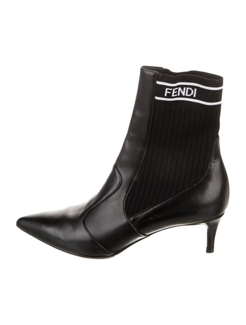 Fendi Leather Printed Sock Boots