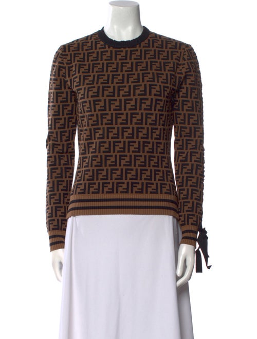 Fendi Printed Crew Neck Sweater