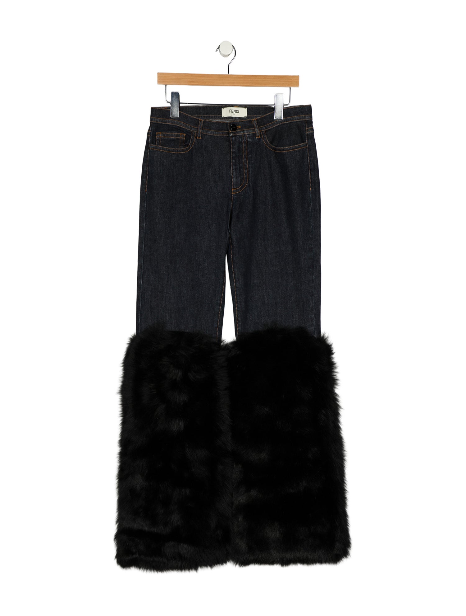 Fendi Mid-Rise Wide Leg Jeans