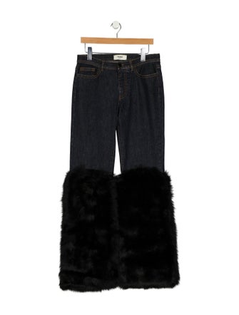 Fendi Mid-Rise Wide Leg Jeans