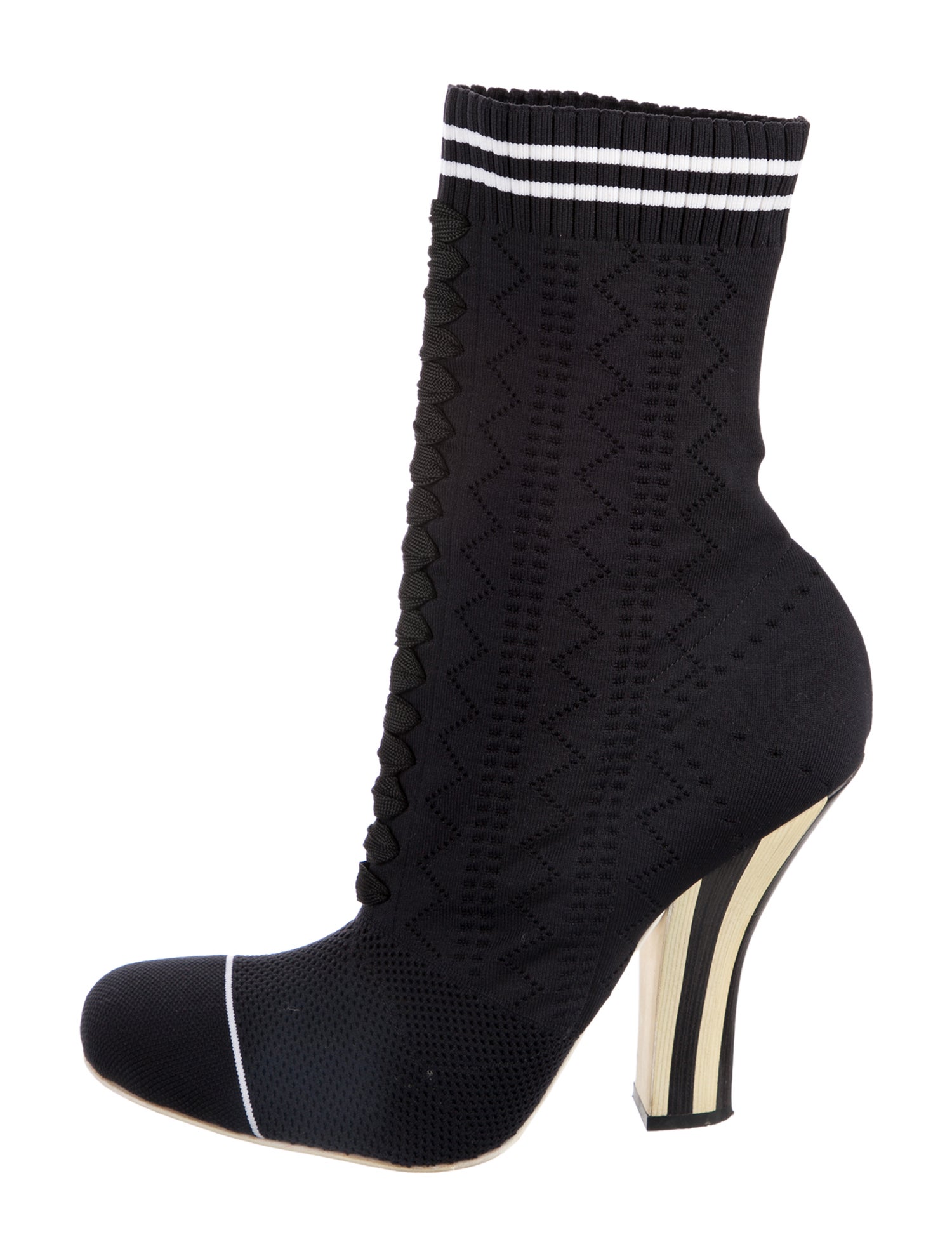 Fendi Striped Sock Boots