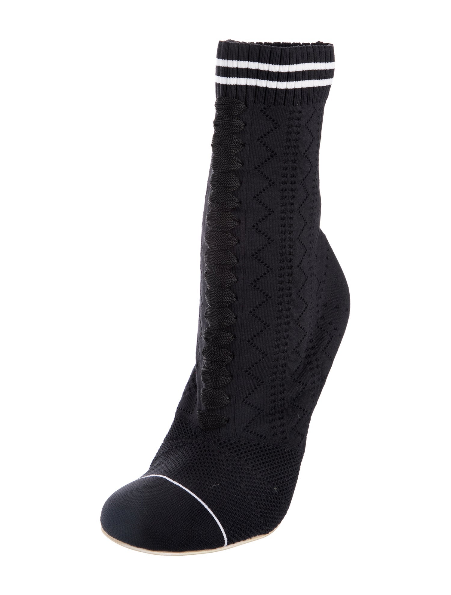 Fendi Striped Sock Boots
