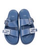 Fendi Zucca FF Logo Leather Slides