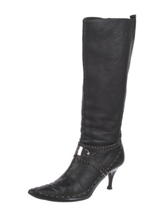Fendi Leather Riding Boots