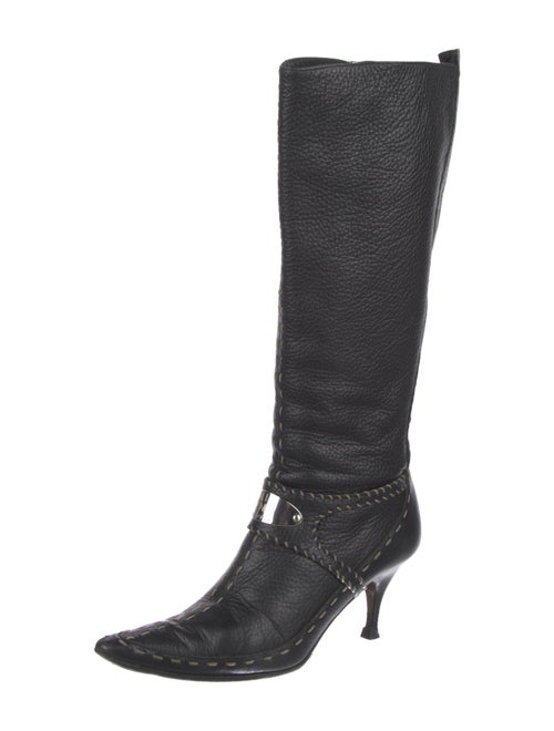 Fendi Leather Riding Boots