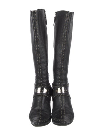 Fendi Leather Riding Boots