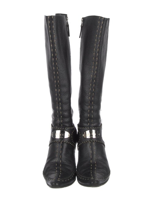 Fendi Leather Riding Boots