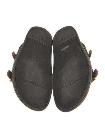 Fendi Zucca FF Logo Canvas Slides