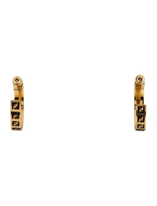 Fendi Enamel Forever Fendi Hoop Earrings