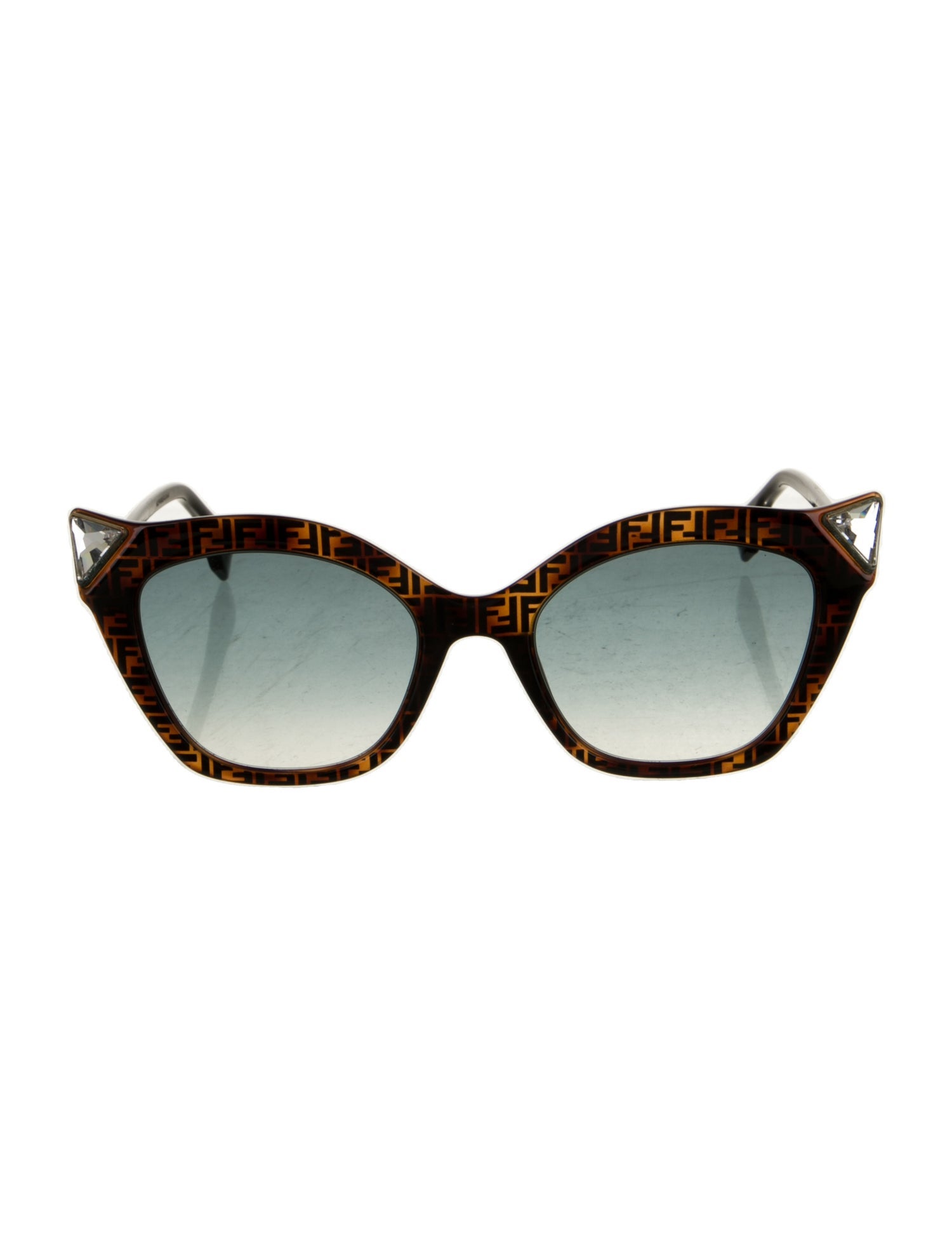 Fendi Zucca FF Logo Cat-Eye Sunglasses