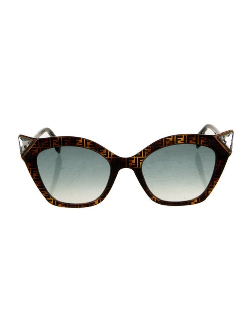 Fendi Zucca FF Logo Cat-Eye Sunglasses