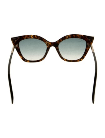 Fendi Zucca FF Logo Cat-Eye Sunglasses