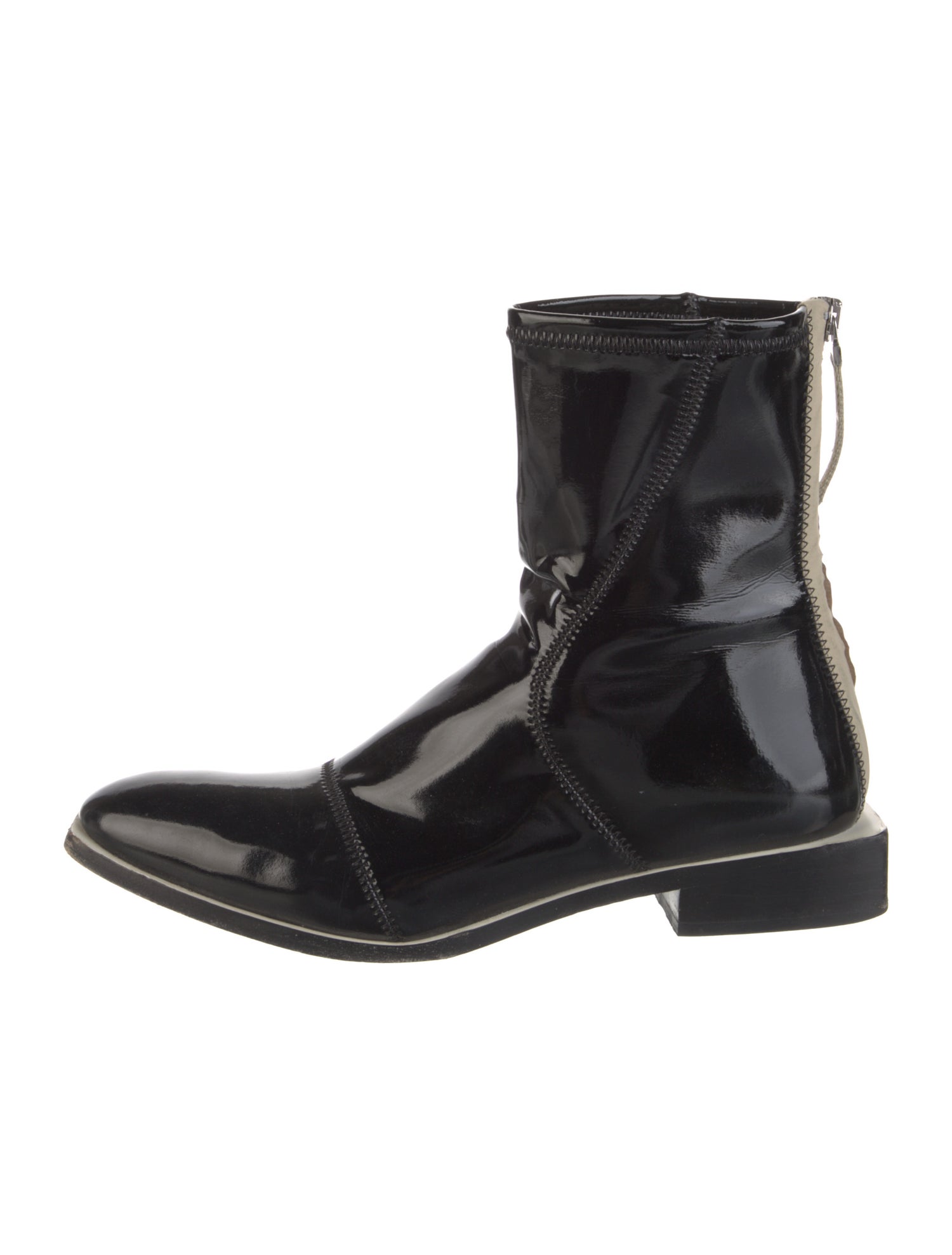 Fendi Patent Leather Chelsea Boots