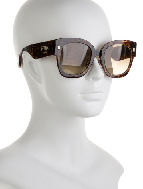 Fendi Zucchino FF Logo Oversize Sunglasses
