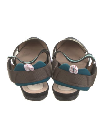 Fendi Zucca FF Logo Mesh Slingback Flats