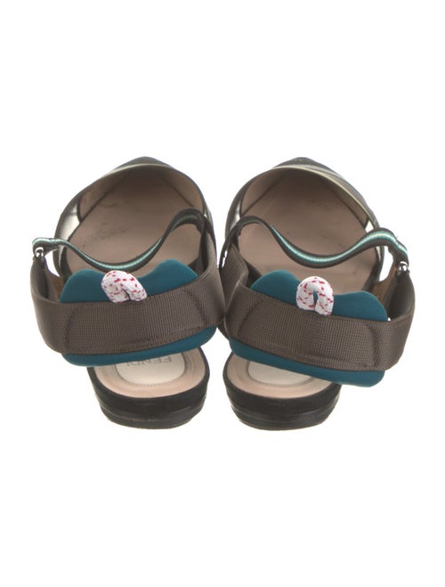 Fendi Zucca FF Logo Mesh Slingback Flats