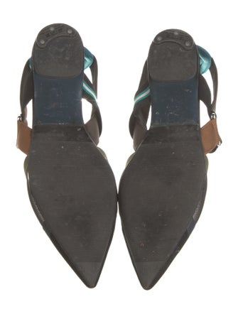 Fendi Zucca FF Logo Mesh Slingback Flats