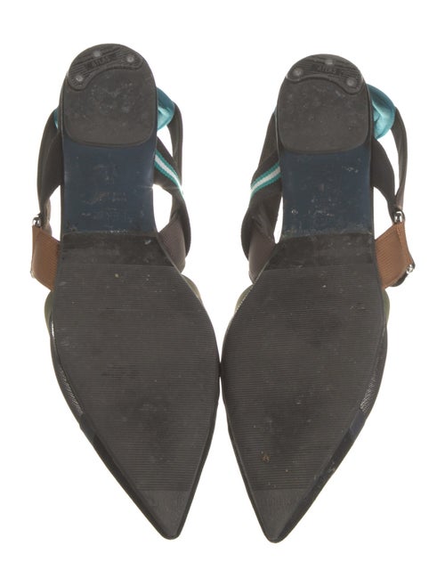 Fendi Zucca FF Logo Mesh Slingback Flats