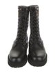 Fendi Zucca FF Logo Leather Combat Boots