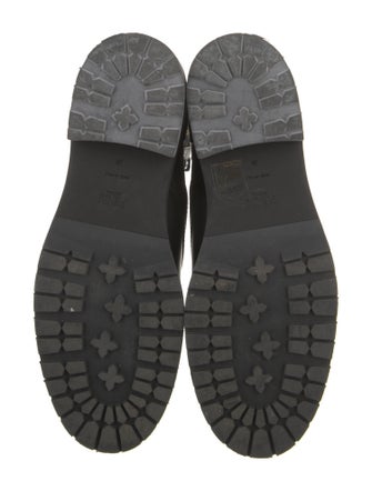 Fendi Zucca FF Logo Leather Combat Boots