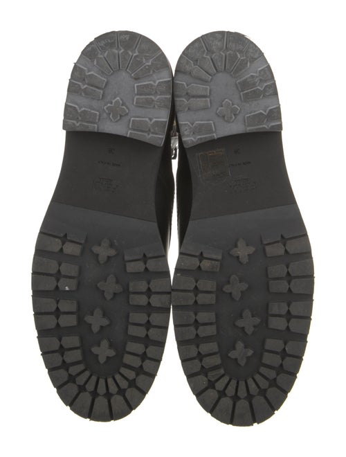 Fendi Zucca FF Logo Leather Combat Boots