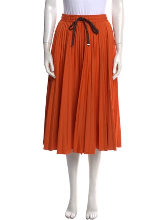 Fendi Pleated Accents Midi Length Skirt