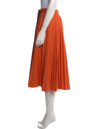 Fendi Pleated Accents Midi Length Skirt