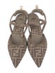 Fendi Zucca FF Logo Printed Slingback Flats
