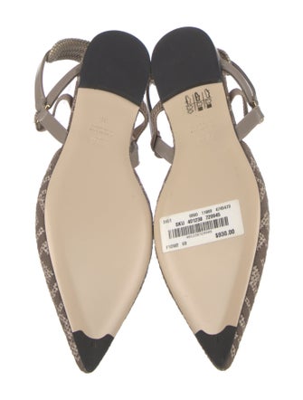 Fendi Zucca FF Logo Printed Slingback Flats