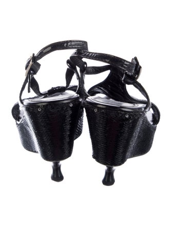 Fendi Sequins Slingback Sandals