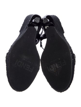 Fendi Sequins Slingback Sandals