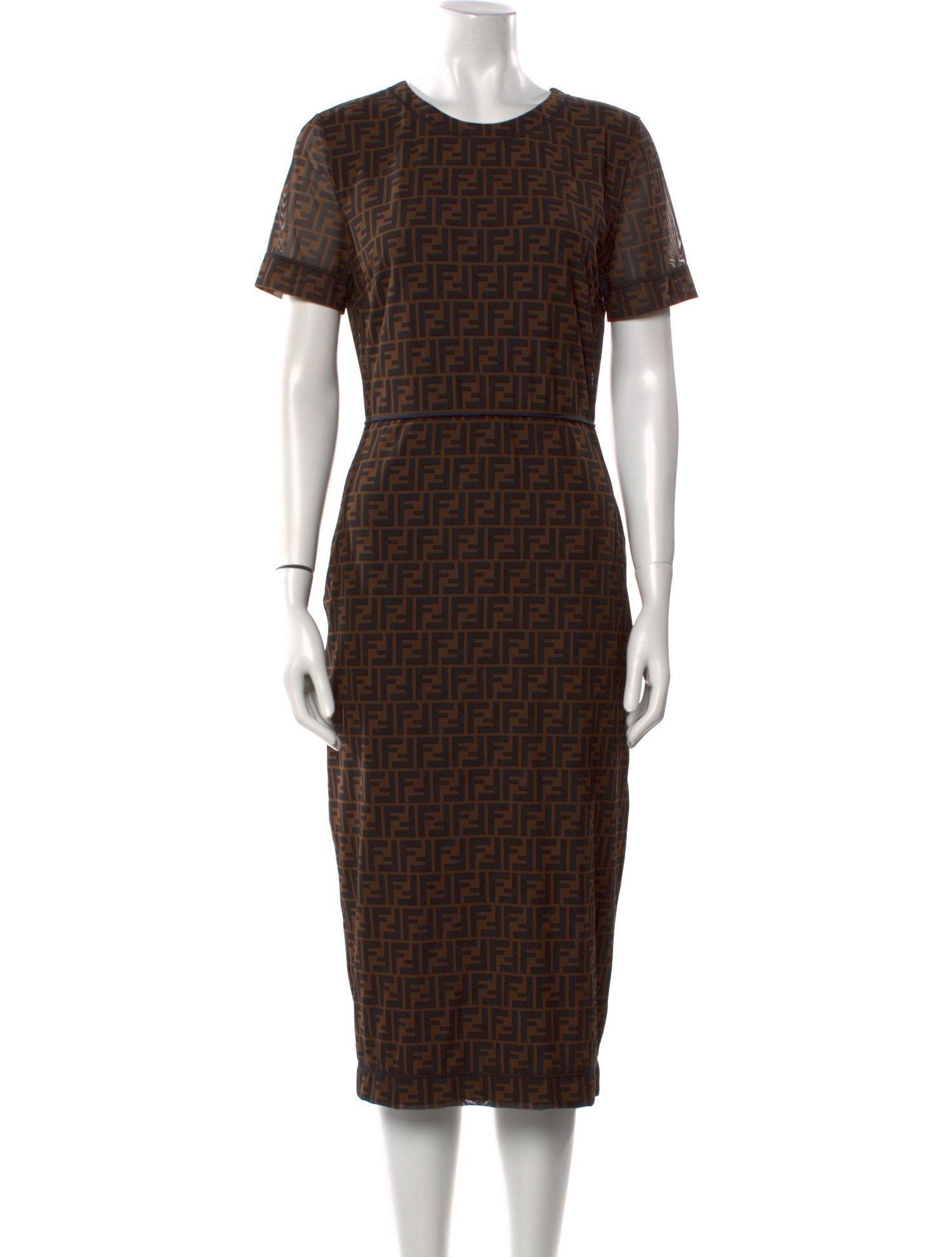 Fendi Printed Midi Length Dress
