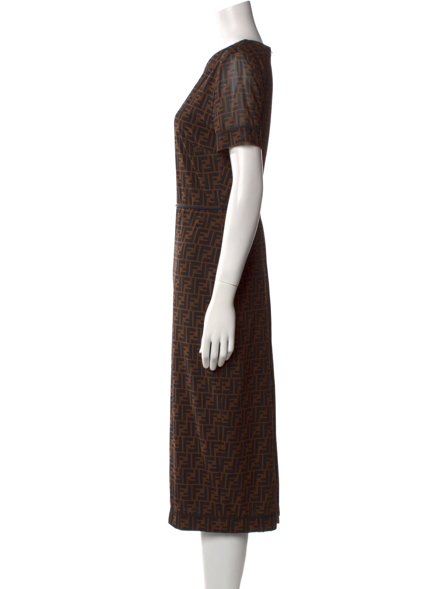 Fendi Printed Midi Length Dress