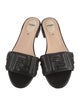 Fendi Zucca FF Logo Leather Slides