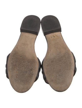 Fendi Zucca FF Logo Leather Slides