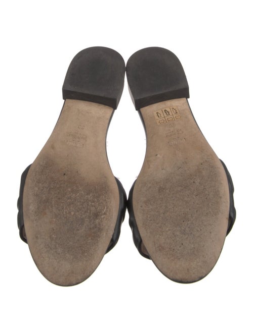 Fendi Zucca FF Logo Leather Slides