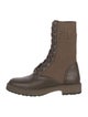 Fendi Zucca FF Logo Leather Combat Boots