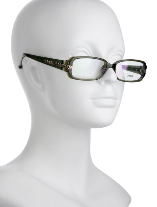 Fendi Zucchino FF Logo Square Eyeglasses