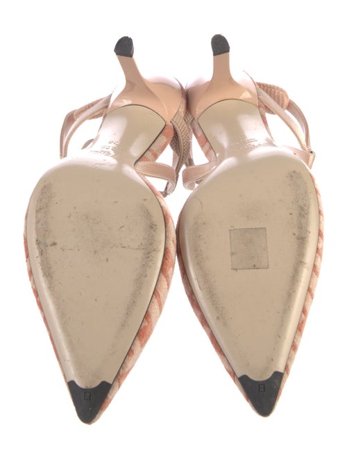 Fendi Zucca FF Logo Terry Cloth Slingback Pumps