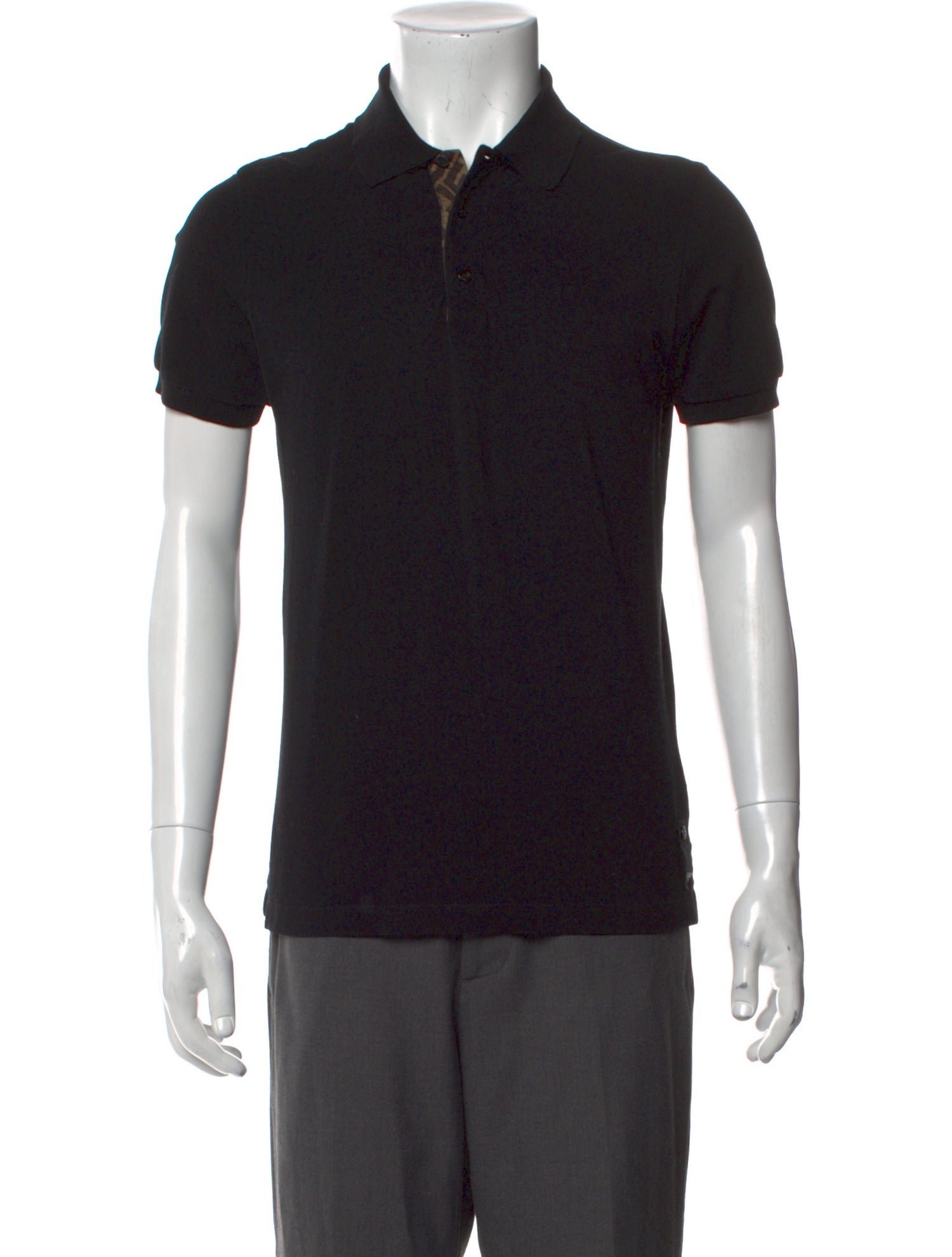 Fendi Zucca FF Logo Crew Neck Polo Shirt
