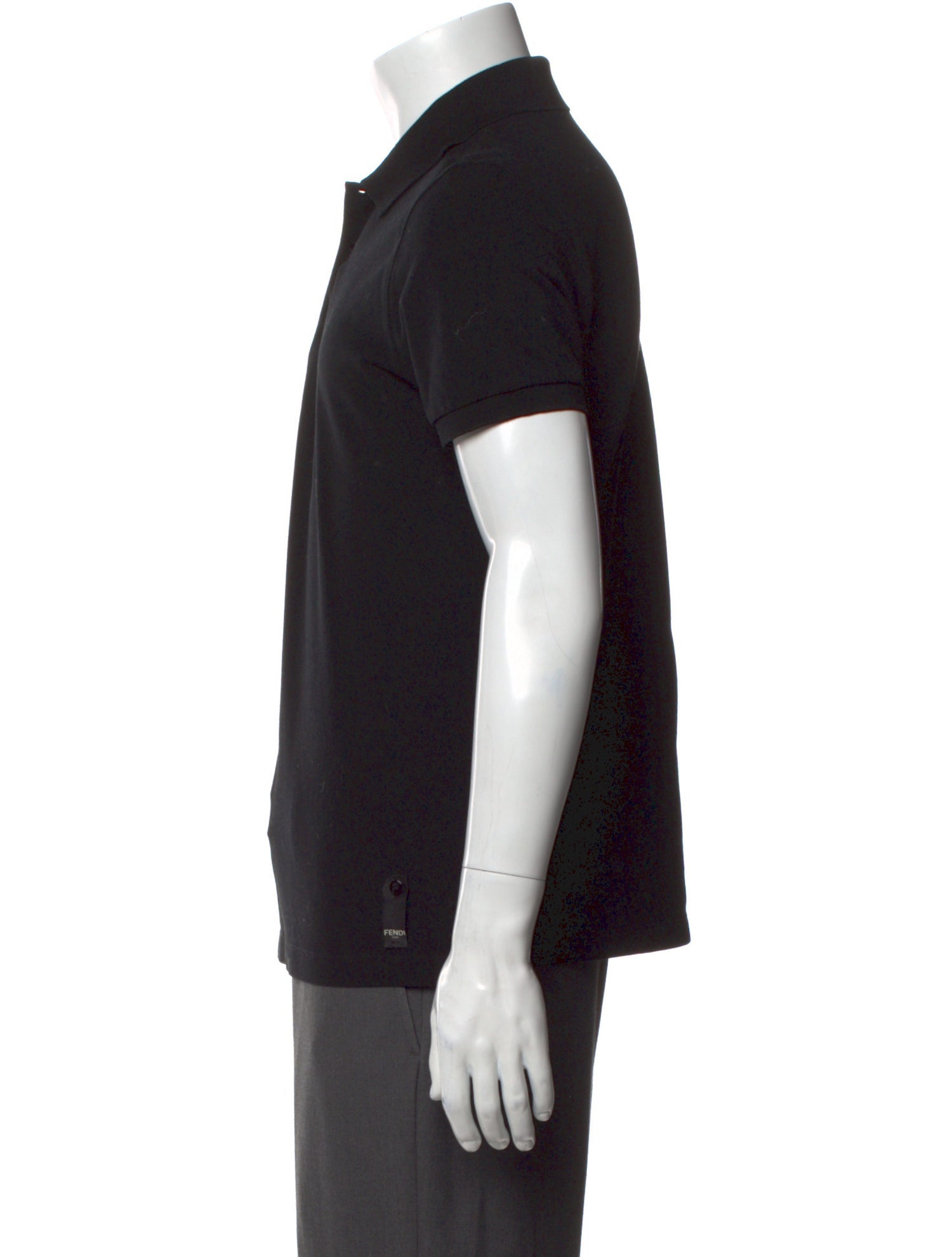 Fendi Zucca FF Logo Crew Neck Polo Shirt