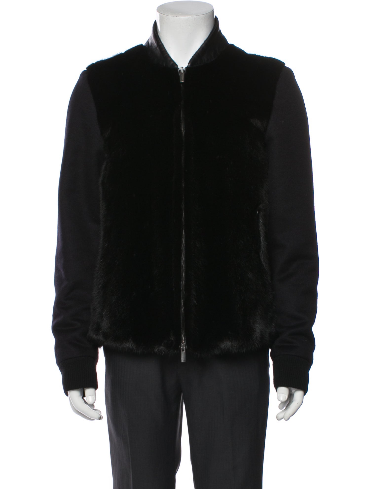 Fendi Zucca FF Logo Cashmere Bomber Jacket