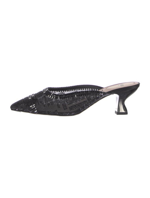 Fendi Mesh Crystal Embellishments Mules