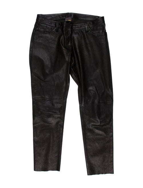 Fendi Leather Straight Leg Pants
