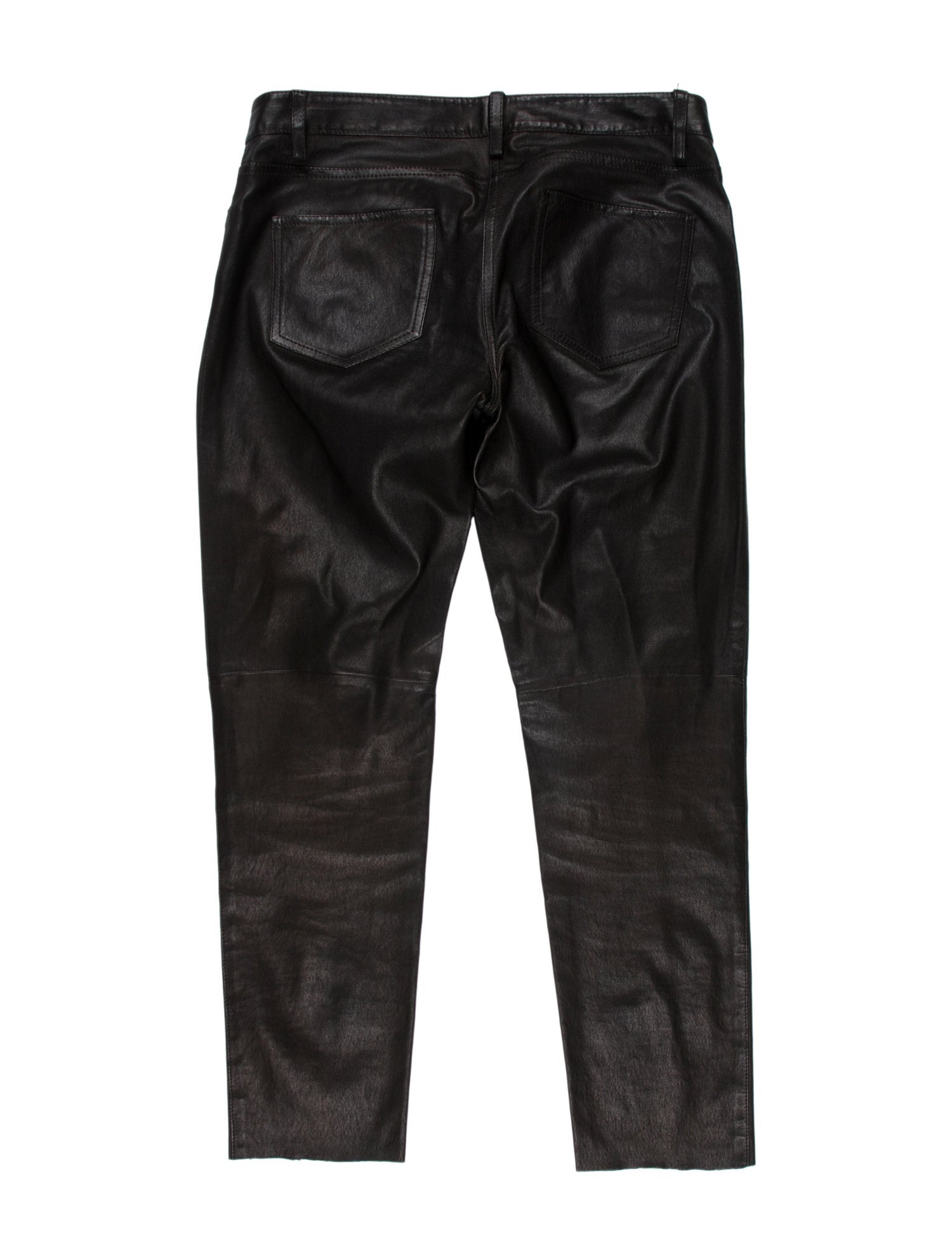 Fendi Leather Straight Leg Pants